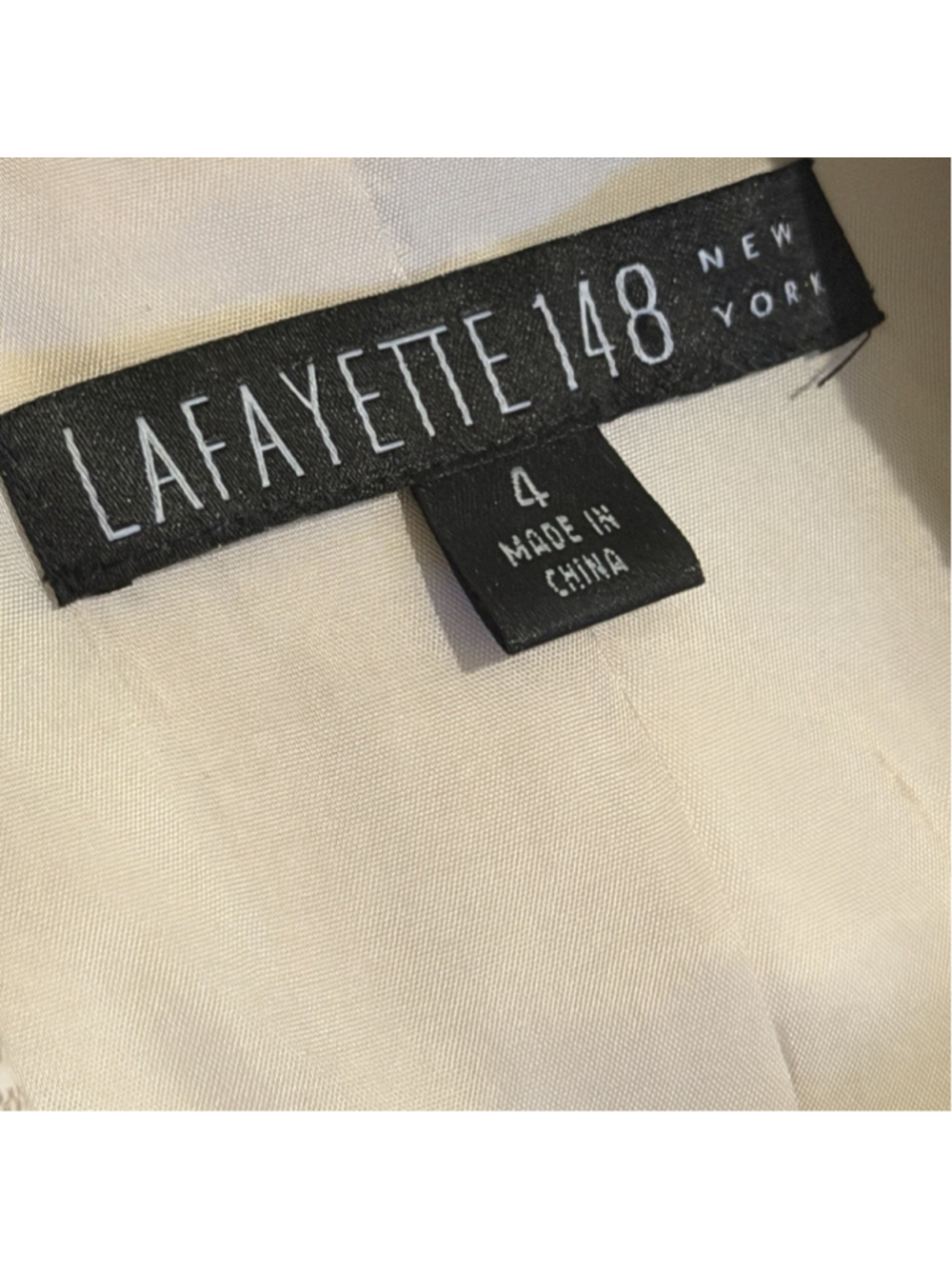 Lafayette 148 New York Pinstripe Beige/White Women’s Pant Suit Size 4 Reg $899 - Picture 4 of 16
